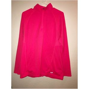 Champion hot pink pull over track jacket